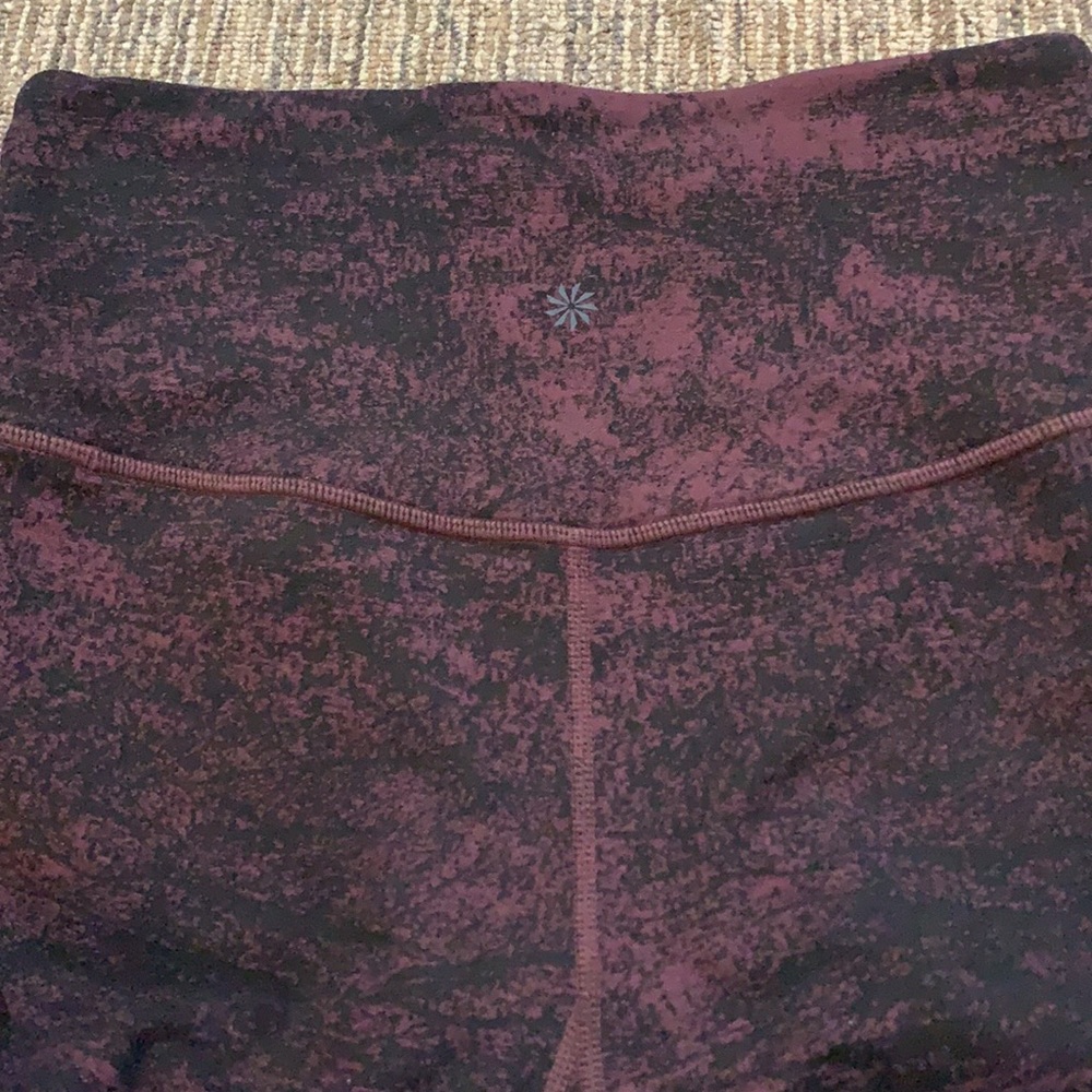 Athleta Red and Black Leggings - Picture 10 of 12